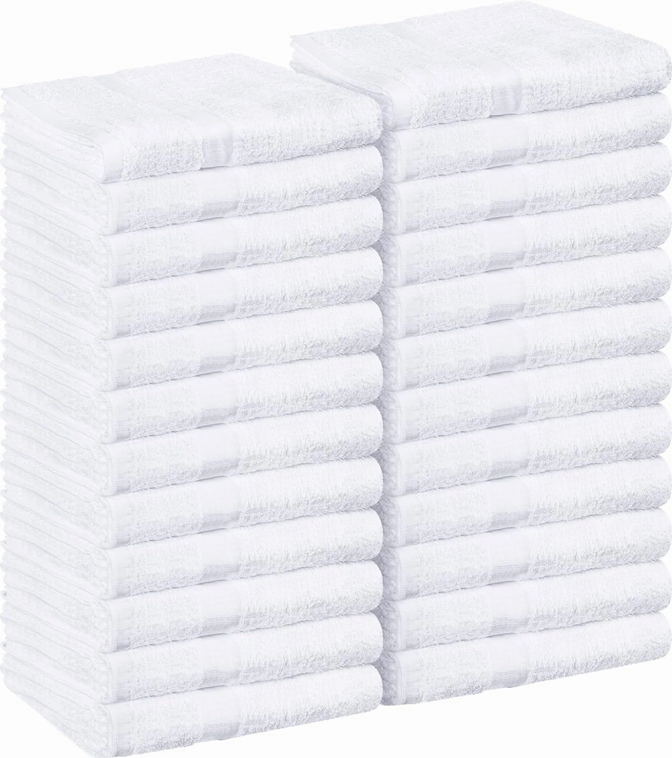 Utopia Towels, Salon Towel, Pack of24, 16 by 27 Inches, Highly Absorbent Cotton Towels for Hand, Gym, Beauty, Spa, and Home Hair Care, White