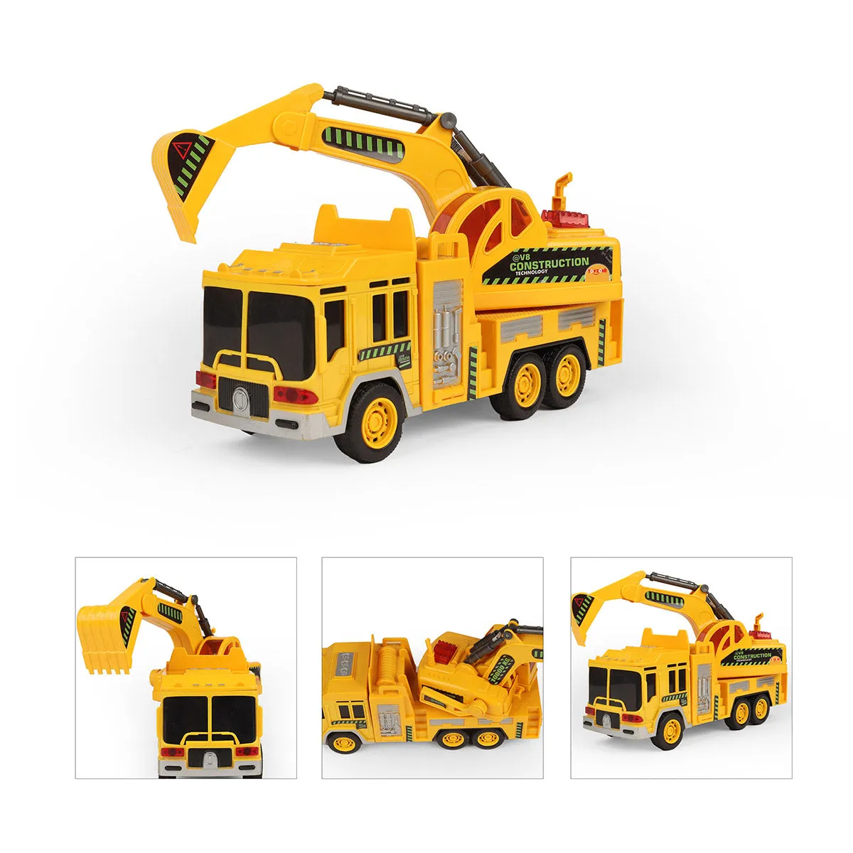 V8 Construction | Friction-powered Toy | Push & go Toy | Pull-Push Vehicle | Construction Toy for Kids | Toy Truck | Engineering Toy | Pull Along | Easy Play | For Kids age 3  years