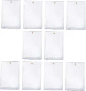 Vaguelly 10Pcs Magnetic Playing Card Holder Organizer Transparent Game Card Box with Protective Clips for and Access for Collectors and Gamers