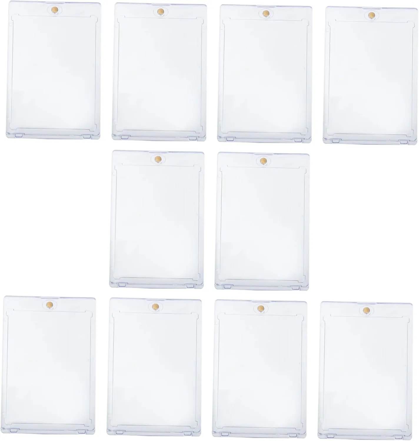 Vaguelly 10Pcs Magnetic Playing Card Holder Organizer Transparent Game Card Box with Protective Clips for and Access for Collectors and Gamers