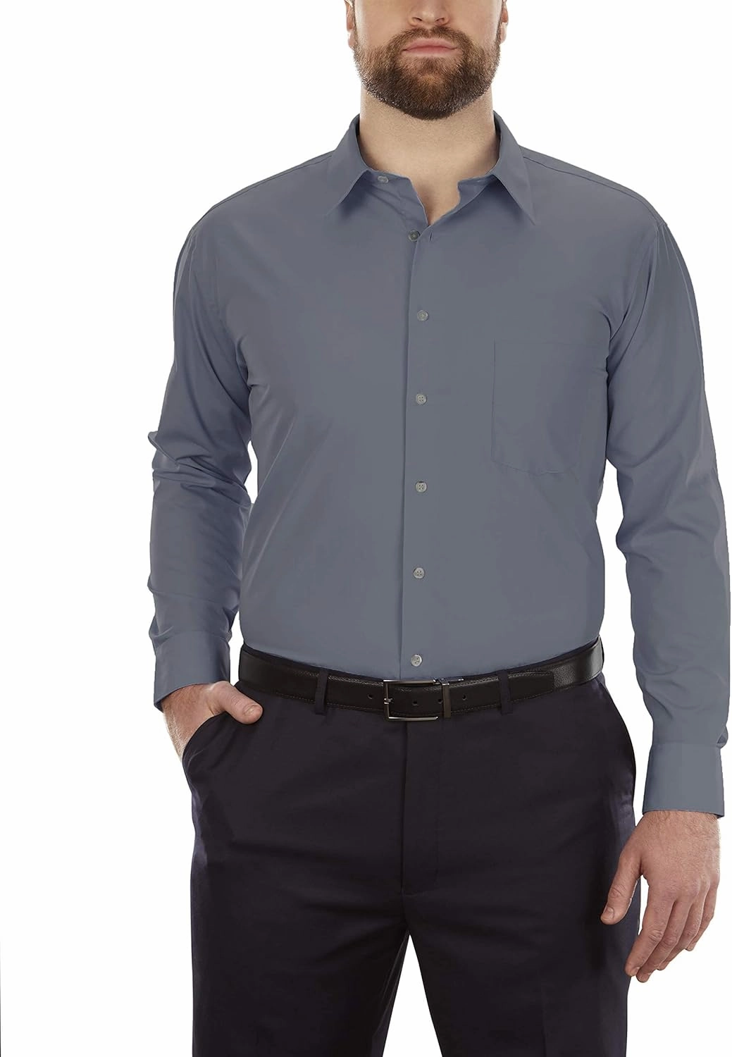 Van Heusen Men's BIG FIT Dress Shirts Poplin (Big and Tall)