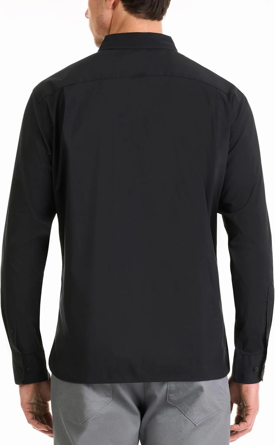 Van Heusen Men's Classic Fit Stain Shield Never Tuck Stretch Solid Button Down Shirt