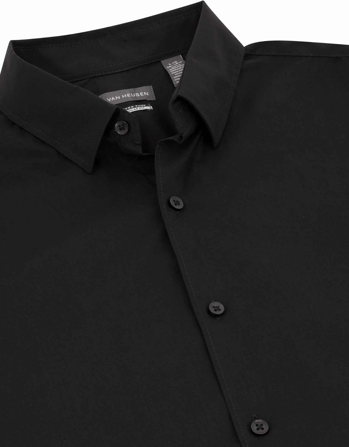 Van Heusen Men's Classic Fit Stain Shield Never Tuck Stretch Solid Button Down Shirt
