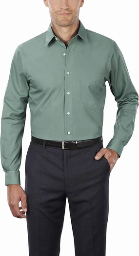 Van Heusen Men's Dress Shirt Regular Fit Poplin Solid