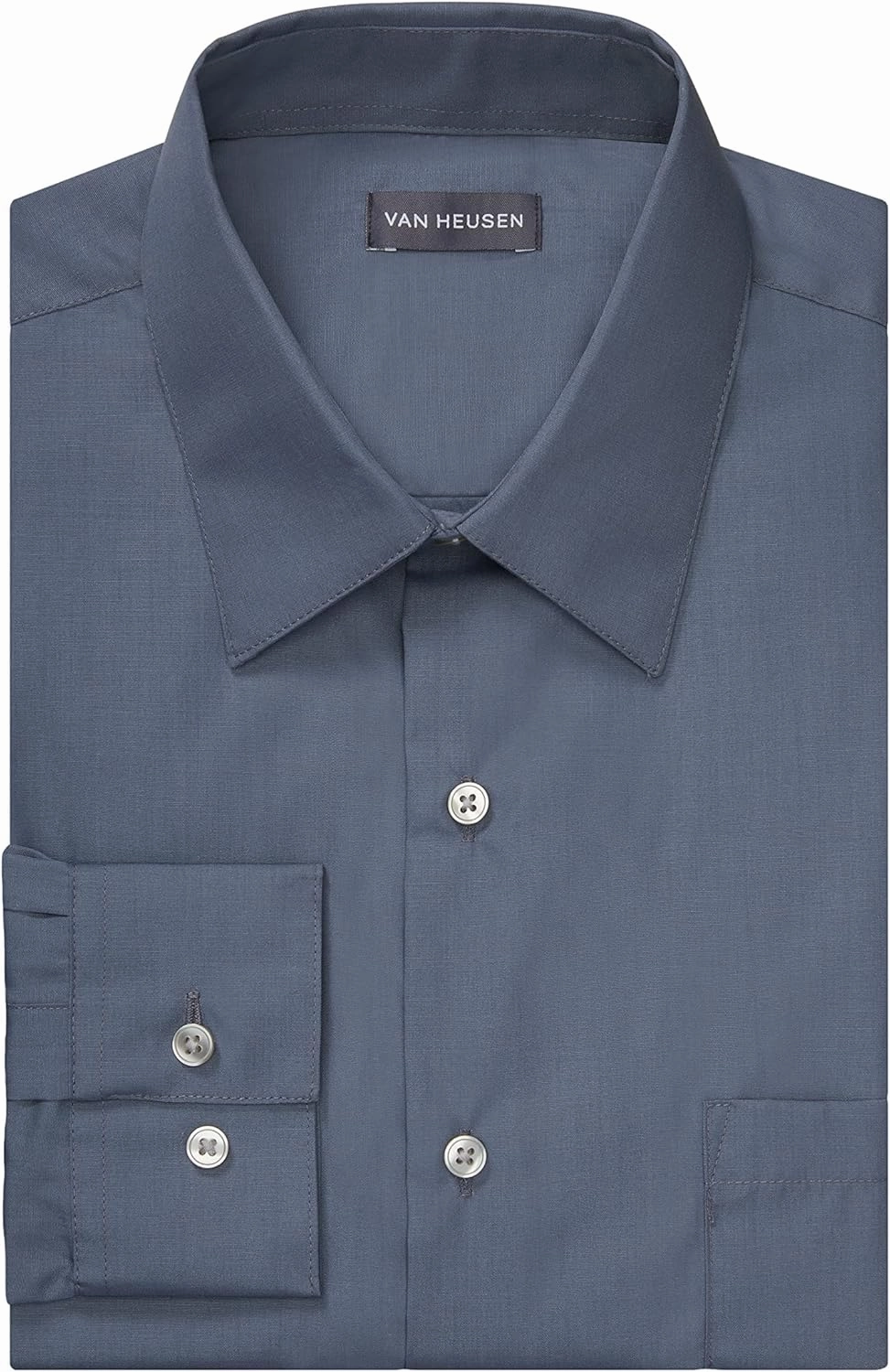 Van Heusen Men's Dress Shirt Regular Fit Poplin Solid
