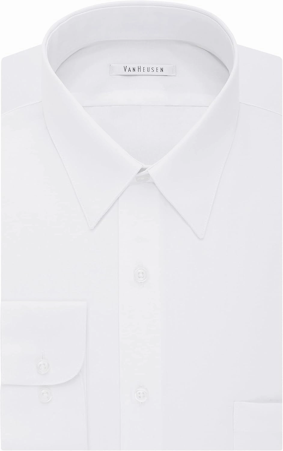 Van Heusen Men's Tall FIT Dress Shirts Poplin