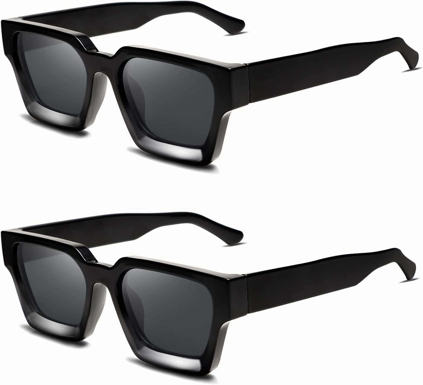 VANLINKER Thick Square Sunglasses for Men Women Retro Chunky Rectangle Shades UV400 Protection VL9731