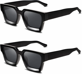VANLINKER Thick Square Sunglasses for Men Women Retro Chunky Rectangle Shades UV400 Protection VL9731
