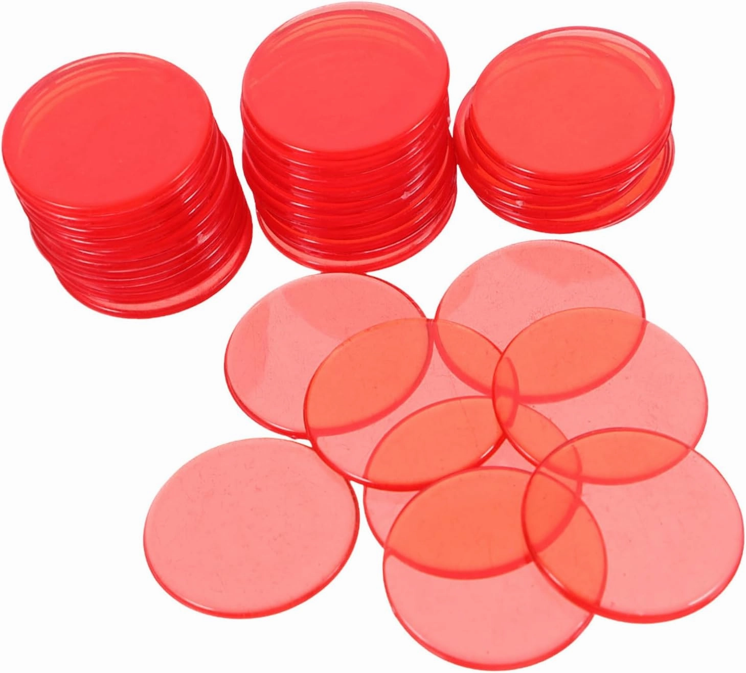 VICASKY 200 Pcs Bingo Slices Plastic Bingo Chips Game Bingo Chips Bingo Game Counters Bingo Accessories Small