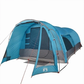vidaXL Family Tent Tunnel 8-Person Blue Waterproof, Tent, Garden Tent, Outdoor shelter, Camping Tent, Camping shelter, Garden shelter, Waterproof Tent