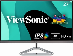 ViewSonic VX2776-4K-MHD 27 Inch 4K UHD Frameless IPS Monitor with HDR10 HDMI and DisplayPort for Home and Office (Renewed)