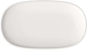 Villeroy & Boch Afina Gourmet Universal Plate/Pickle Dish, Premium Porcelain, Made in Germany, Dishwasher and Microwave Safe, 9 x 5 in, Stackable, White