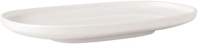 Villeroy & Boch Afina Gourmet Universal Plate/Pickle Dish, Premium Porcelain, Made in Germany, Dishwasher and Microwave Safe, 9 x 5 in, Stackable, White
