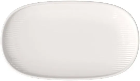Villeroy & Boch Afina Gourmet Universal Plate/Pickle Dish, Premium Porcelain, Made in Germany, Dishwasher and Microwave Safe, 9 x 5 in, Stackable, White