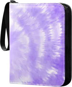 Violet-paint Trading Card Protectors Holder Collectible Album for Sports Card Collection Storage 400 pockets Game Card Binder