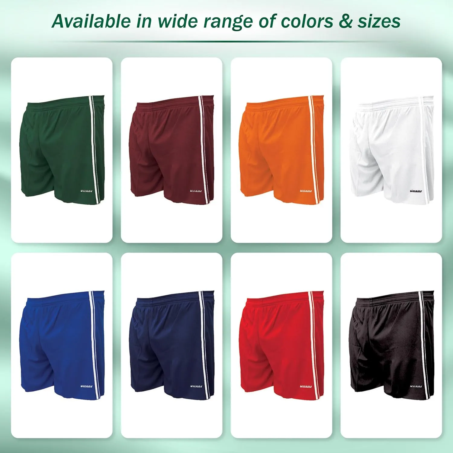 Vizari Athletic Shorts for Youth | Breathable Polyester Perfect for Soccer, Gym, Running, and Sports Play