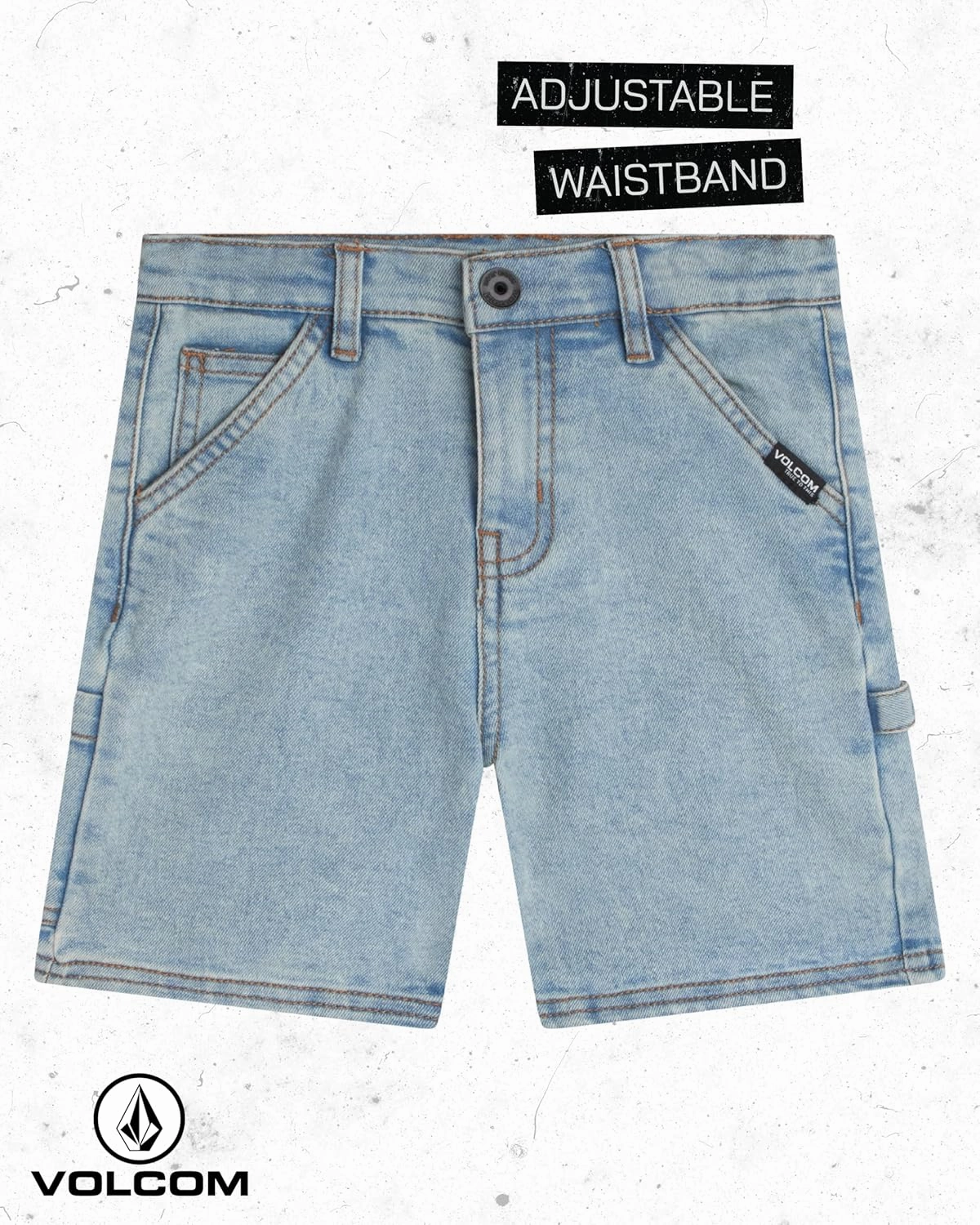 Volcom Toddler Boy Shorts Set - 2 Piece Short Sleeve Graphic Tees and Denim Shorts for Boys - Toddler Summer Clothes (2T-7)