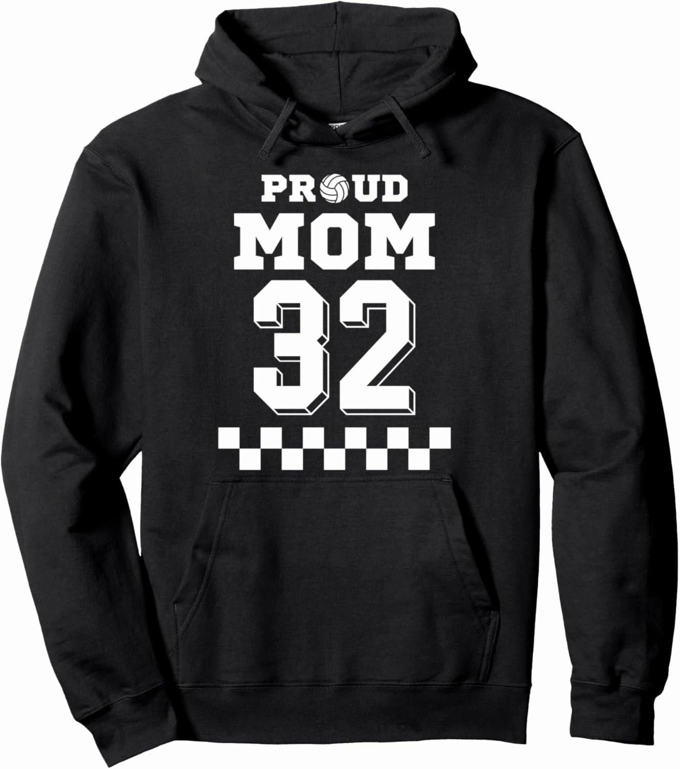 Volleyball Number 32 Thirty-two Custom Proud Mom Jersey Pullover Hoodie