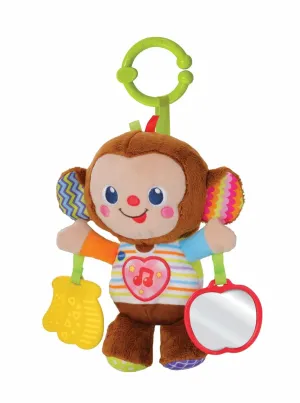 VTech Noah Singing Monkey Rattle for Newborns with Motion Sensor and Luminous Heart, Baby Game with More Than 50 Melodies, Phrases and Sounds (Italian Language), Batteries Included