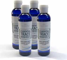 Waiora Essential Trace Minerals | Help Replenish Lost/Depleted Mineral | 60  Ionic Trace Minerals | Support Body’s Vital Functions, pH Balance | Plus Electrolytes for Hydration (4 Bott /192 serv)