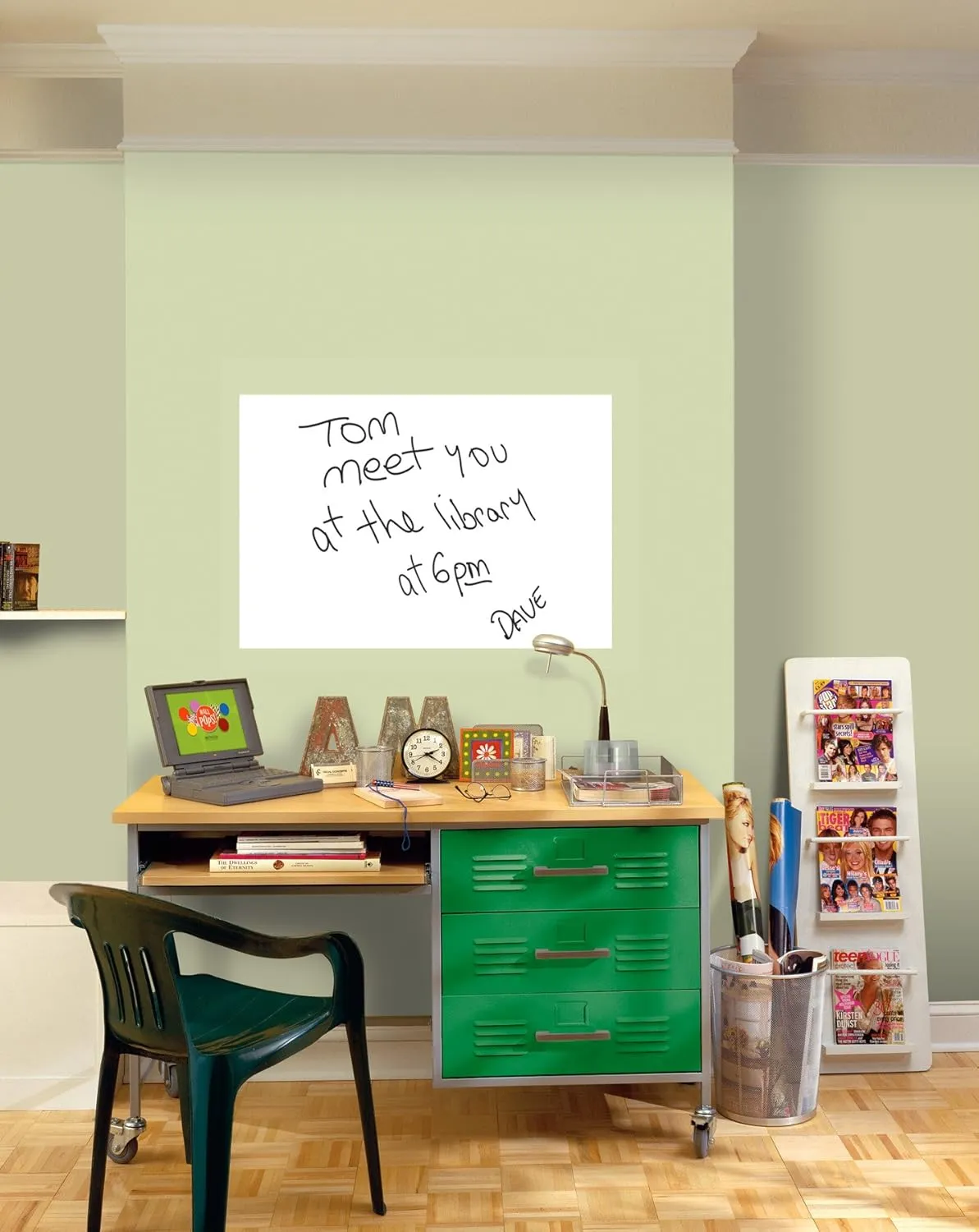WallPops WPE90261 Medium Message Board, White & Off-White
