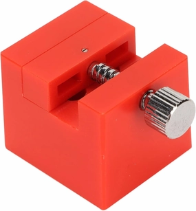 Watch Band Vise Watch Repair Tool, Lightweight and Portable, Securely Holds Watch Bands for and Pin Adjustment, Smoothing Jaw Movement, Made (Red)