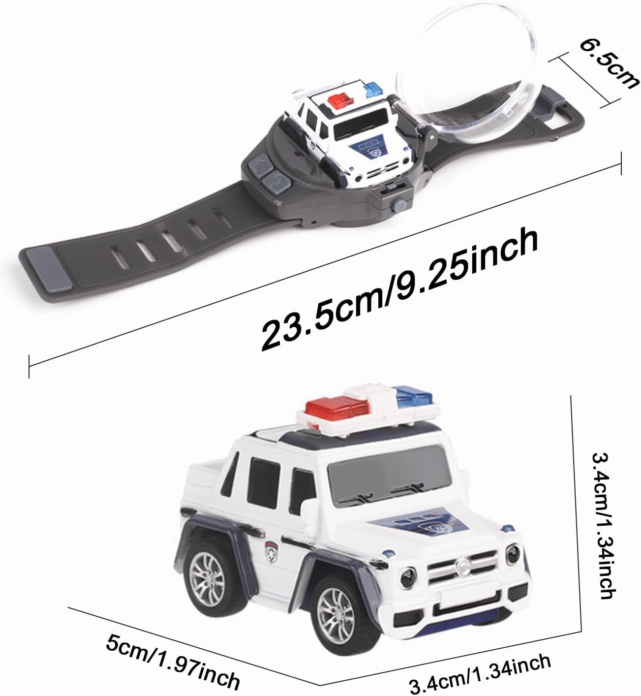 Watch Remote Control Car Toy for Kids,New Mini 2.4 Ghz Racing Game Wrist Cars Easter Toy with LED Light,Watches Remote Control Car for Boys and Girls Birthday Gifts,USB Charging,White