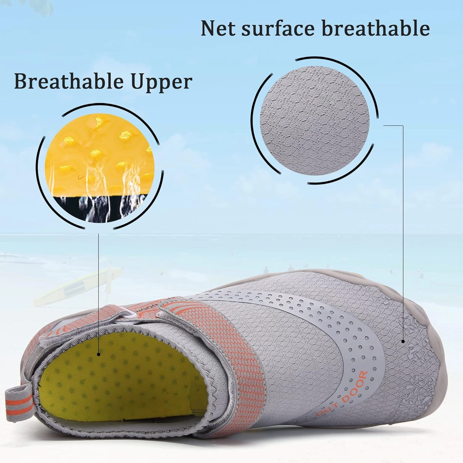 Water Shoes Aqua Sports Shoe Women Men Barefoot Water Shoes Unisex Quick Drying Trail Running Shoes Gym Fitness Trainers for Beach Yoga Swim Surfing Diving Boating Pool