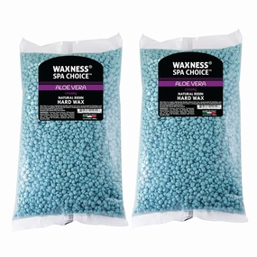 Waxness Spa Choice Aloe Vera Hard Wax Beads 2.2 lb / 1 kg Pack of 2