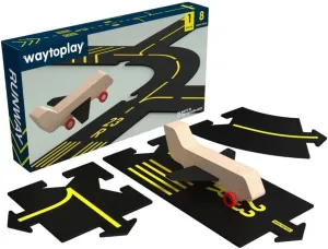 Waytoplay - Runway - Airport Play Set - Wooden Aeroplane Included