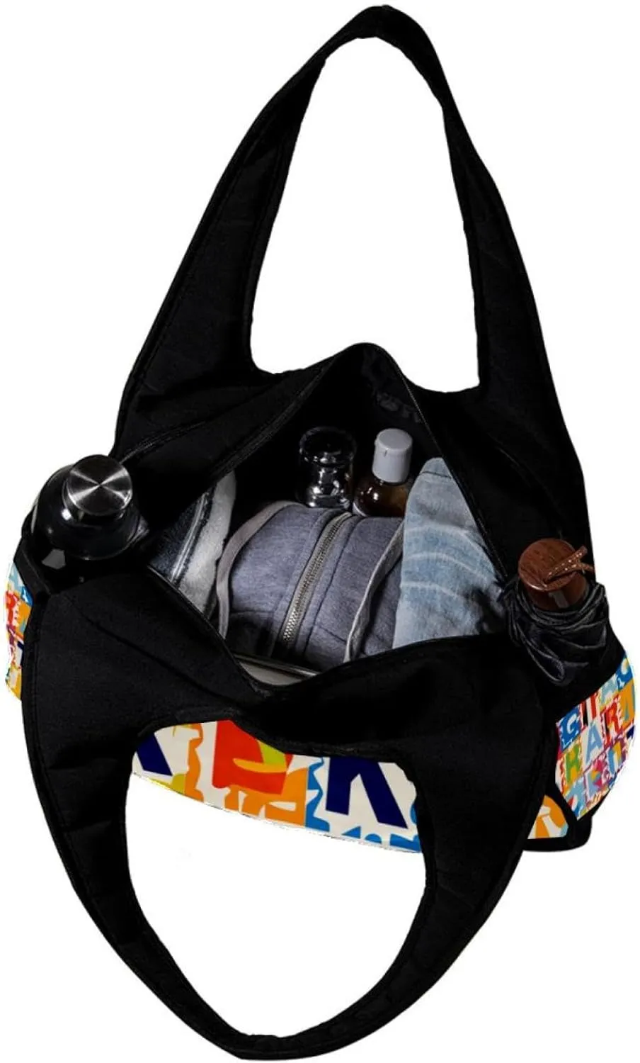Weekender Travel Bag,Small Gym Bag,Alphabet Number Puzzle Pattern,Gym Duffle Bag