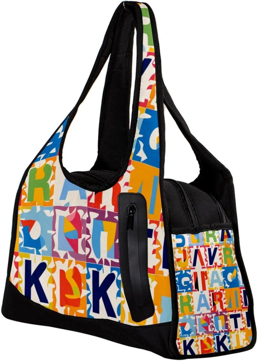 Weekender Travel Bag,Small Gym Bag,Alphabet Number Puzzle Pattern,Gym Duffle Bag