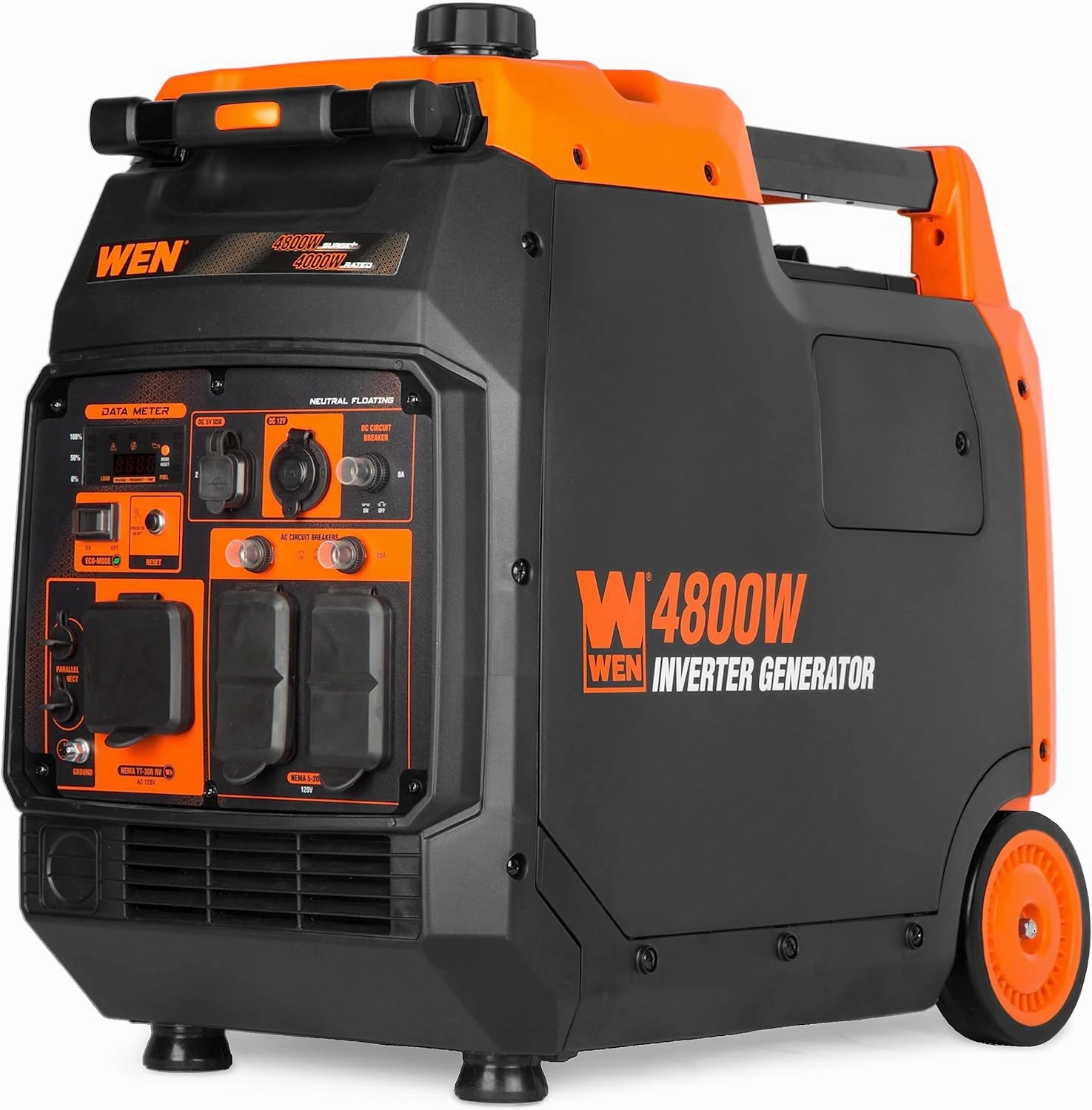 WEN 56477i 4800-Watt Portable Inverter Generator, 72.7 pounds