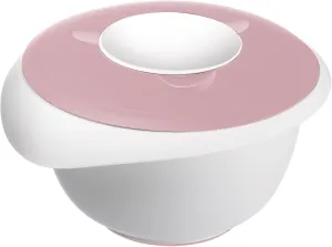 Westmark Mixing/Baking Bowl with Two-Part Lid, 2.5 L, with Spout, Plastic, Pink/White, 3153227P