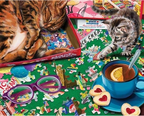 White Mountain Cats Puzzles for Adults 1000 Pieces Jigsaw Puzzle for Cat Lovers