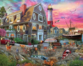 White Mountain Puzzles - Harbor Inn - 1000 Piece Jigsaw Puzzle