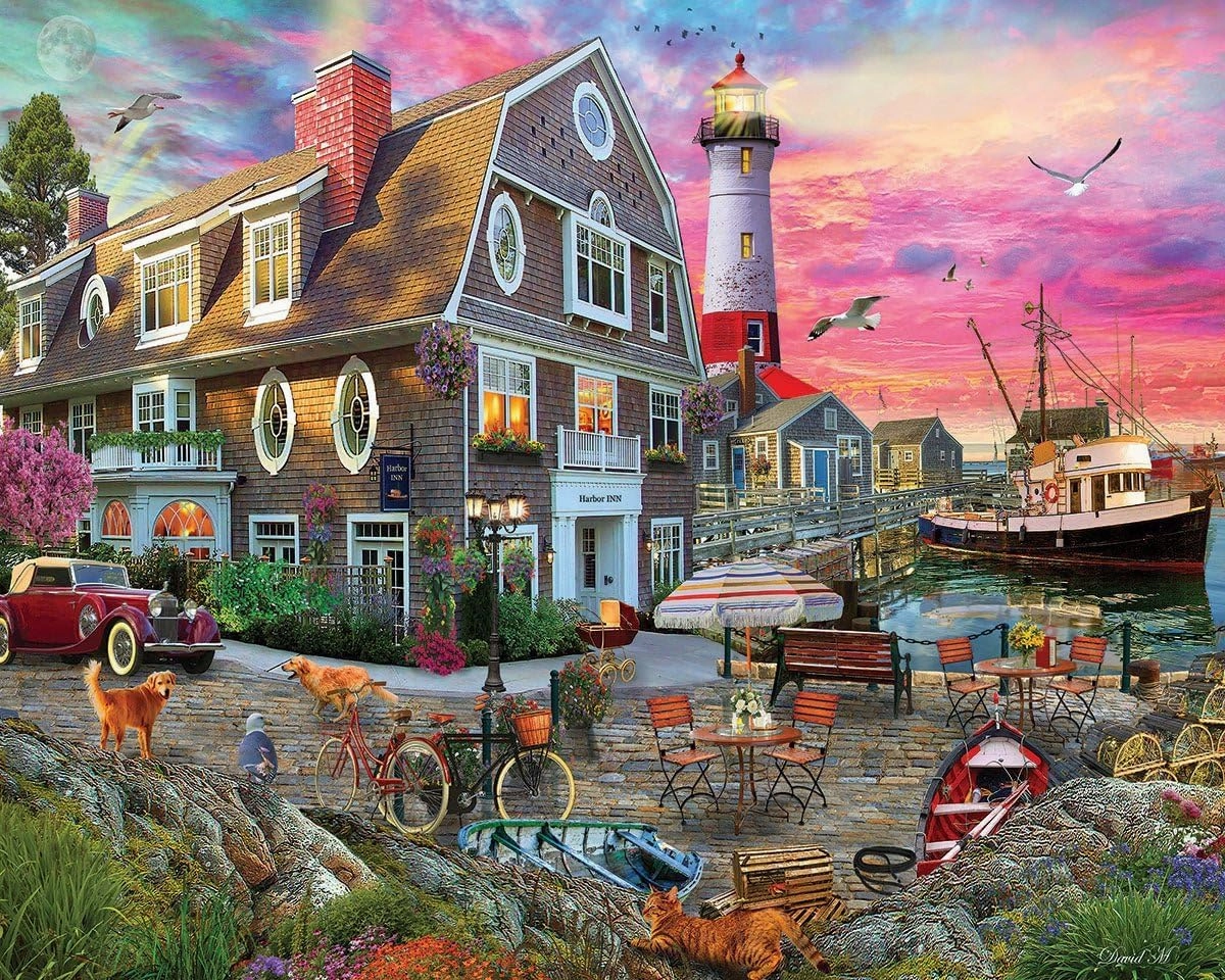 White Mountain Puzzles - Harbor Inn - 1000 Piece Jigsaw Puzzle