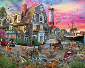 White Mountain Puzzles - Harbor Inn - 1000 Piece Jigsaw Puzzle