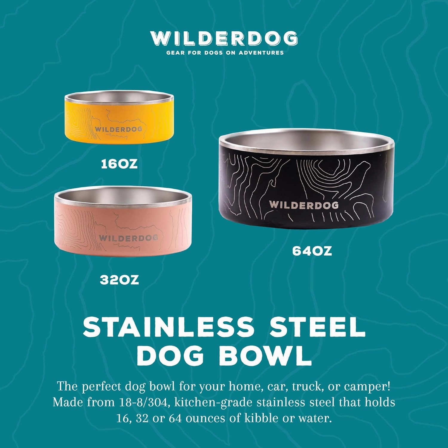 Widlerdog Stainless Steel Dog Bowl with Extra Durable Kitchen-Grade BPA-Free Stainless Steel with Non-Slip Rubber Ringed Bottom