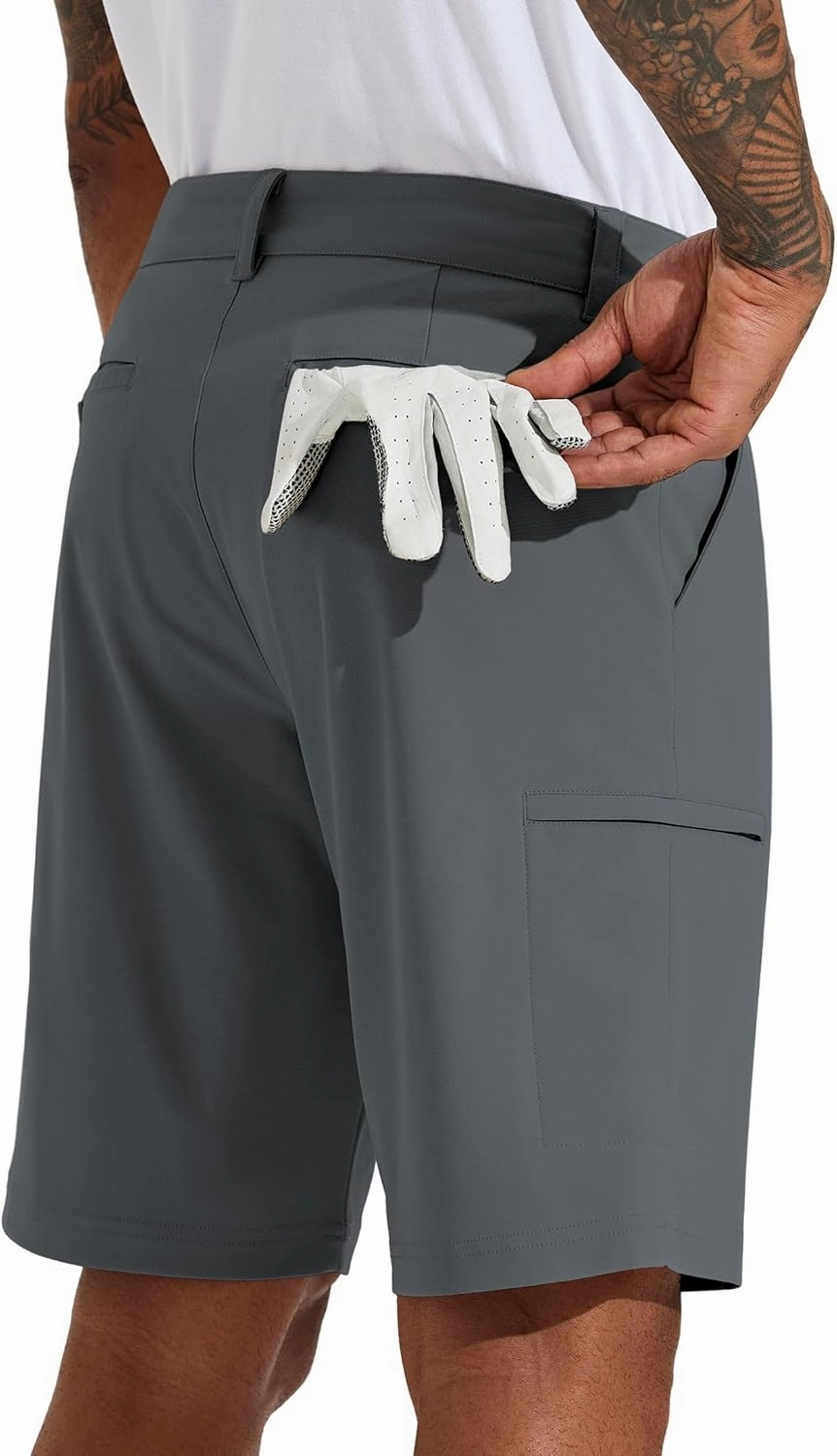 Willit Men's Golf Shorts 10" Stretch Quick Dry Hiking Cargo Shorts for Dress Casual Work with Pockets