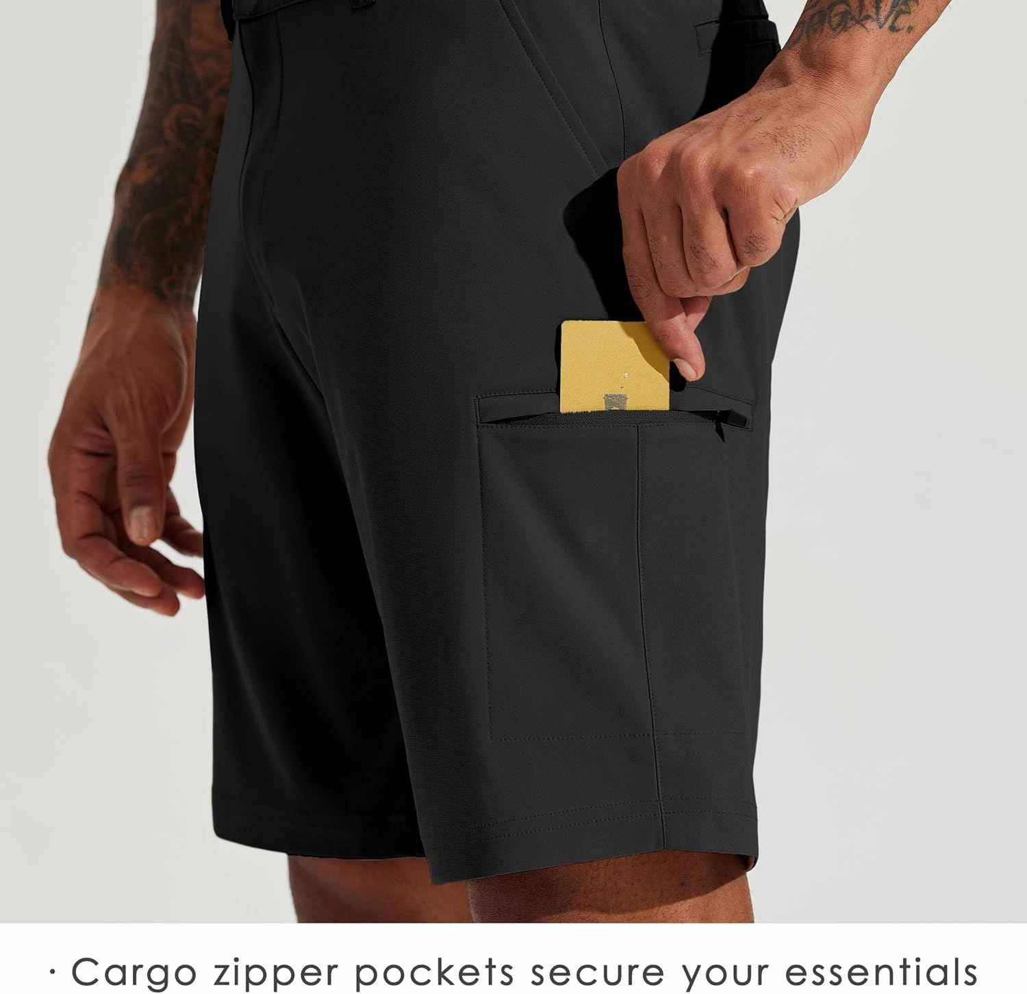 Willit Men's Golf Shorts 10" Stretch Quick Dry Hiking Cargo Shorts for Dress Casual Work with Pockets