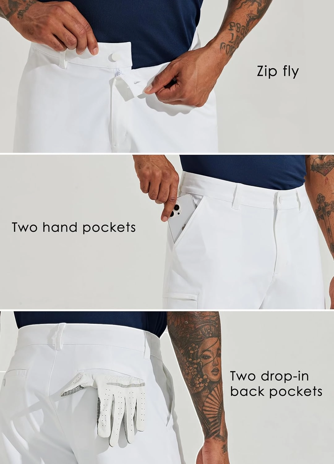 Willit Men's Golf Shorts Stretch Hiking Cargo Shorts Athletic Quick Dry Casual Work Shorts with Pockets 10"