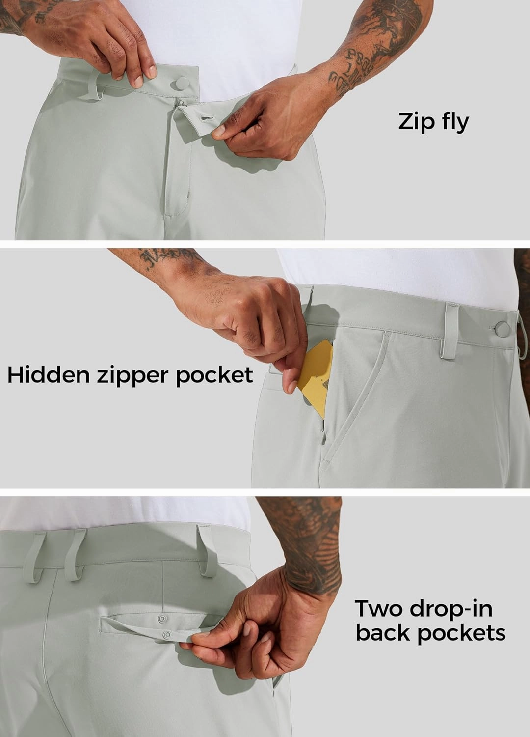 Willit Men's Golf Shorts Stretch Work Dress Shorts Quick Dry Hiking Athletic Casual Shorts with Pockets 10"