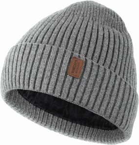 Wmcaps Warm Beanie for Men Women, Fleece Lined Beanie Warm Winter Caps Unisex Fashion Knit Cuffed Cap