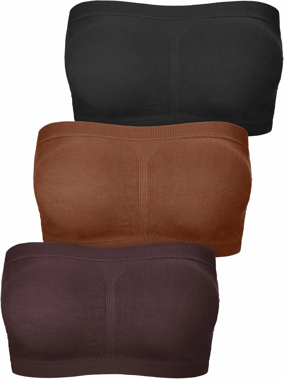 Women Bandeau Bra Padded Strapless Bralette Bra Seamless Bandeau Tube Top