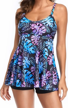 Women's Summer Swimsuits Spaghetti Strap Tummy Control Swimsuit Colorful Printed Bathing Suit for Summer Plus Size
