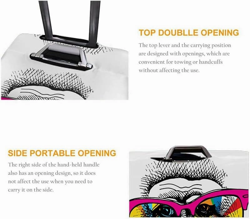 Wondertify Monkey Suitcase Cover Rainbow Glasses Stay Cool Travel Elastic Protective Washable Suitcase Protector Fits 25 To 28 Inch