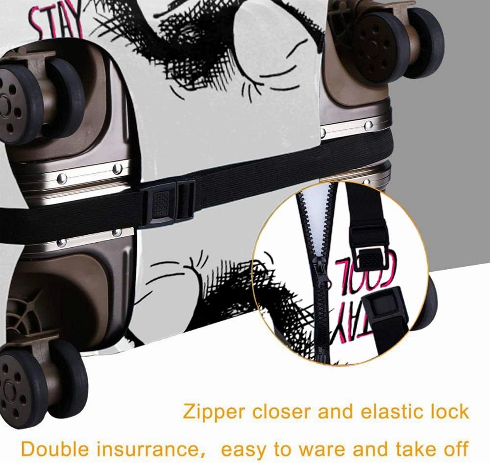 Wondertify Monkey Suitcase Cover Rainbow Glasses Stay Cool Travel Elastic Protective Washable Suitcase Protector Fits 25 To 28 Inch