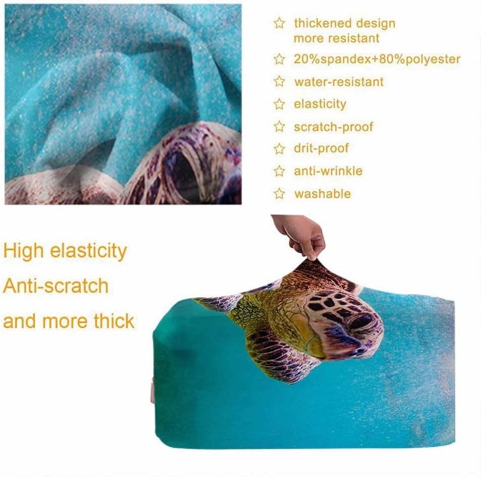 Wondertify Sea Turtle Travel Suitcase Protector Swimming Warm Waters Pacific Ocean Hawaii. Green Washable Elastic Luggage Cover With Concealed Zipper Fits 18-21 Inch
