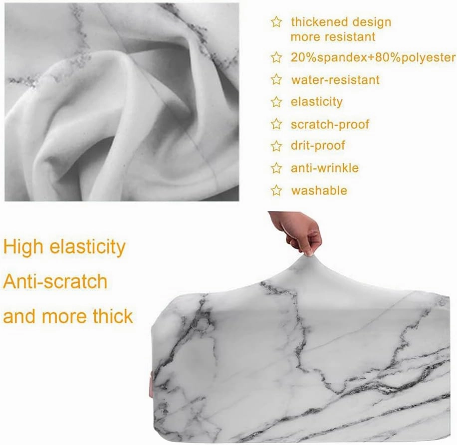 Wondertify White Marble Suitcase Cover Luxury Smooth Soft Monochrome Wave Travel Elastic Protective Washable Suitcase Protector Fits 25 To 28 Inch Black Gray Shade